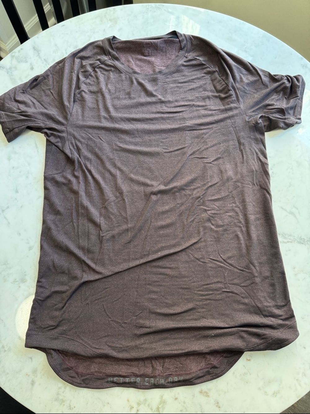 lululemon athletica Men's Short Sleeve License To Train Burgundy Shirt